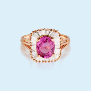 La Ballerine Rose - Natural Pink Sapphire & Diamond Masterpiece (Certified)