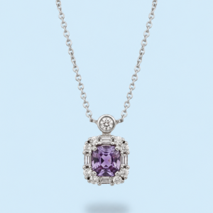 Luce Viola- Violet sapphire & Diamond Pendant
