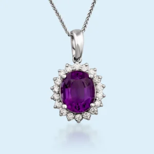 The Velvet Violet - Amethyst & Diamond Pendant