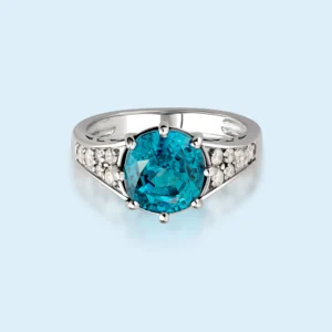 The Ocean Prism - Blue Zircon & Diamond Masterpiece