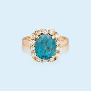 Solmare - Blue Zircon & Diamond Masterpiece