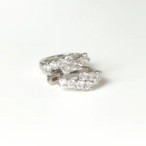 Elegant Diamond Huggies