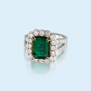 Verdant Green Natural Emerald & Diamond Masterpiece(Certified)