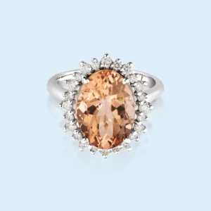 Champagne Petal - Morganite & Diamond Masterpiece