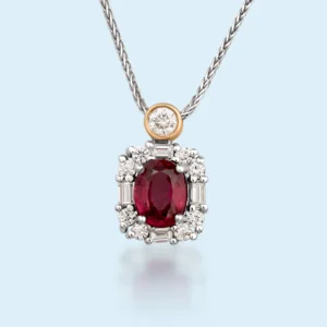 Cerise Royale - Pink Sapphire & Diamond Pendant