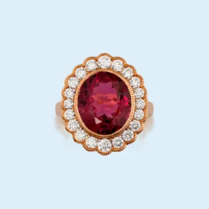 Peony Royale - Pink Tourmaline & Diamond Masterpiece