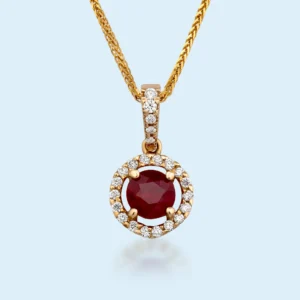 Ruby Aurelia - Ruby & Diamond Pendant