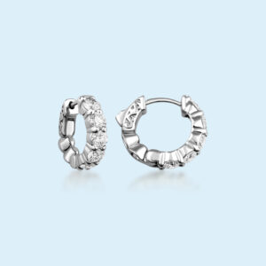 Elegant Diamond Huggies