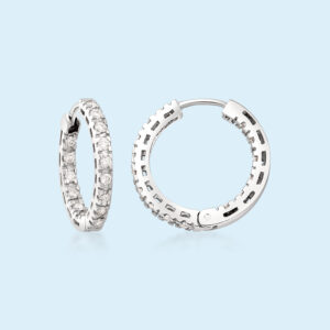 Inside-Out Diamond Hoops  E-30
